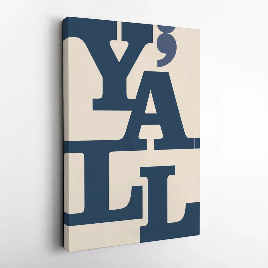 Y'All Typography Wall Art | Modern Southern Quote Canvas Print | Gallery-Wrapped Premium Decor | Unique Housewarming Gift for Home or Office