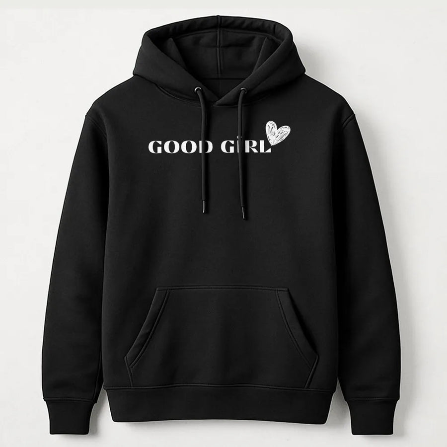 Dark Romance Hoodie | Good Girl Bookish Sweatshirt with Scribble Heart | Soft Cotton-Blend Pullover | Morally Grey Character Reader Gift
