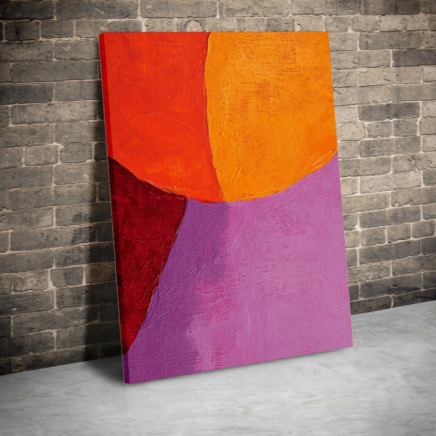 Modern Abstract Canvas Print | Textured Color Block Wall Art | Premium Gallery Wrapped Canvas | Minimalist Home & Office Decor Gift
