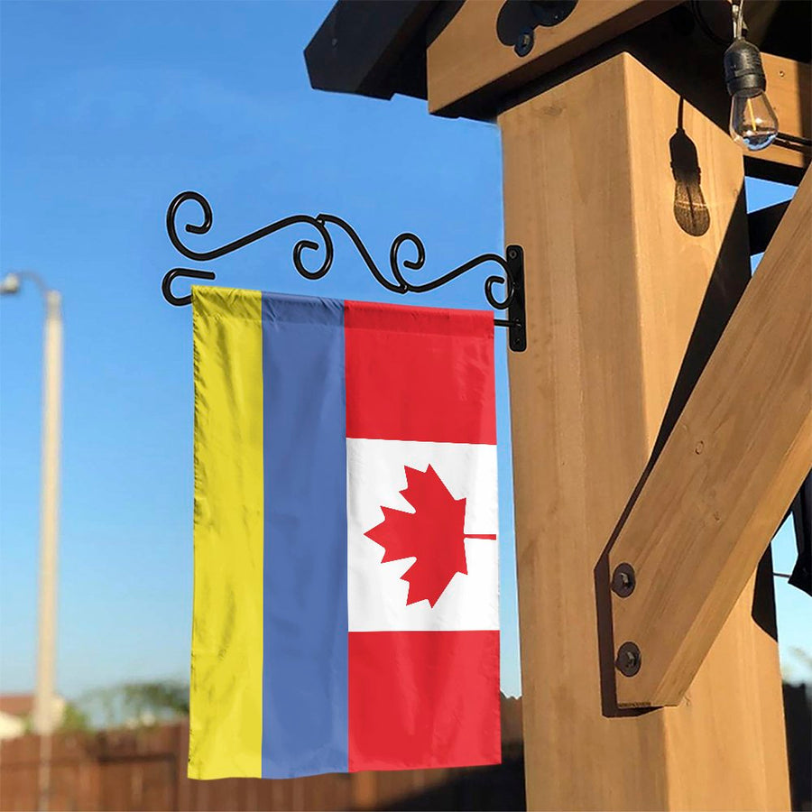 Ukraine Canada Friendship Garden Flag | Double-Sided Durable Outdoor Decor | Weather-Resistant Premium Polyester | Patriotic Gift for Home and Yard