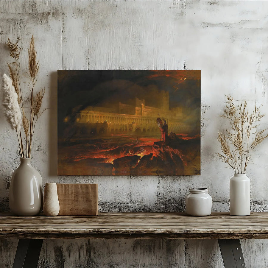 Pandemonium by John Martin Canvas Print | Epic Romanticism Wall Art | Premium Gallery-Wrapped Decor | Dark Academia Home Office Gift