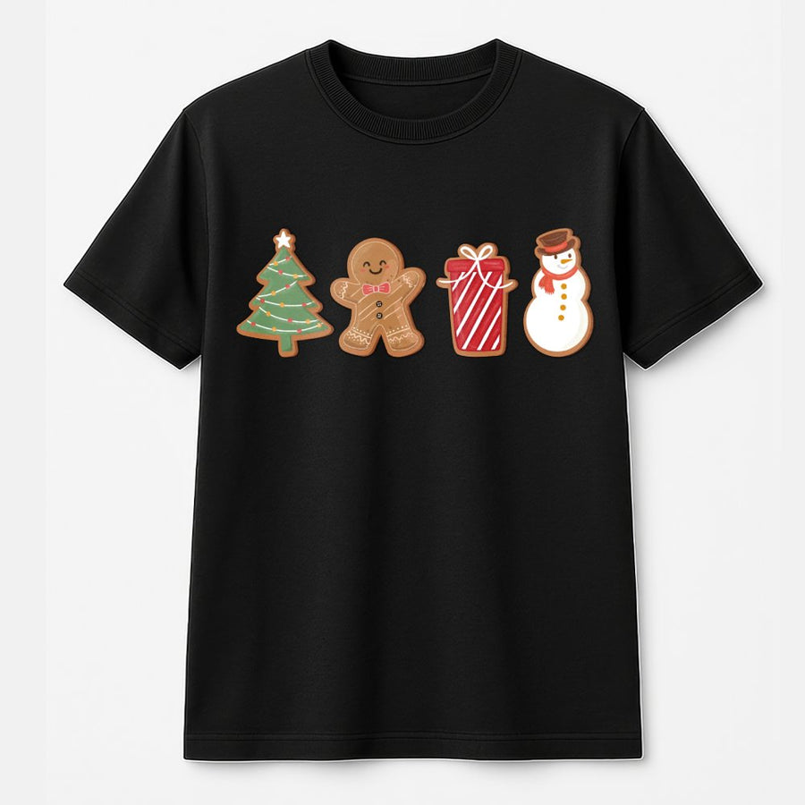 Christmas Gingerbread T-Shirt | Cute Holiday Cookie Graphic Tee | Premium 100% Cotton Apparel | Festive Winter Gift For Women & Adults