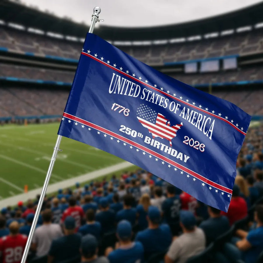 America 250th Anniversary House Flag | Commemorative 1776-2026 Design | Double Sided Polyester | Patriotic Semiquincentennial Yard Decor Gift