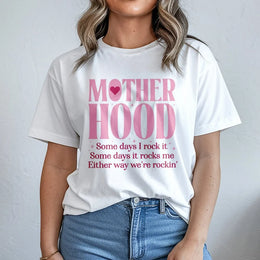 Motherhood Rockin It T-Shirt | Funny Mom Quote Graphic Tee | 100% Premium Cotton | Cute Gift For Mom, Birthday Or Mother's Day 2026