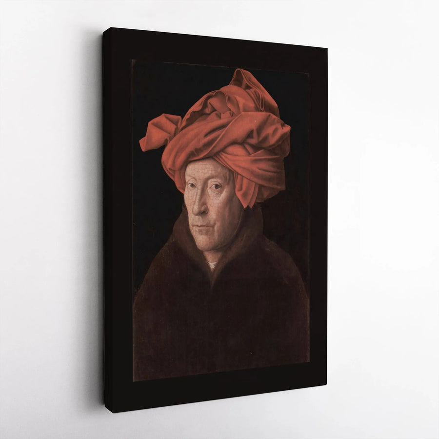 Jan van Eyck Portrait Canvas Print | Northern Renaissance Art Reproduction | Premium Gallery Quality Canvas | Classic Home Decor Gift for Art Lovers