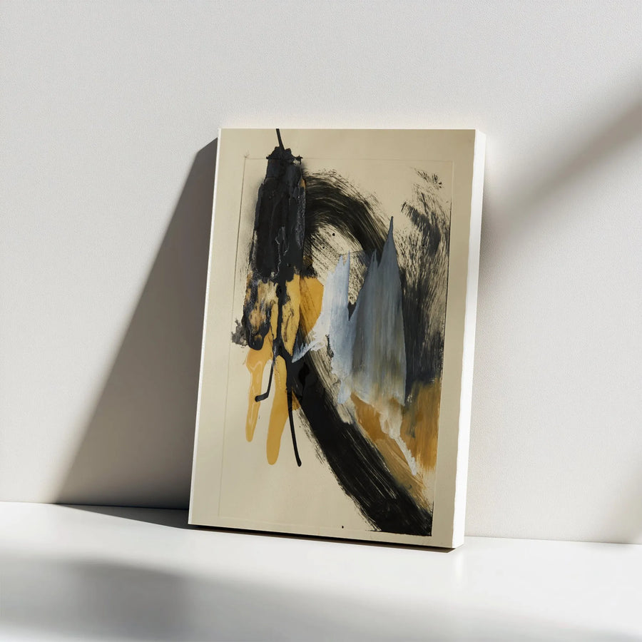Abstract Canvas Wall Art | Bold Brushstroke Painting Print | Premium 1.25" Thick Gallery Wrap | Modern Minimalist Home & Office Decor