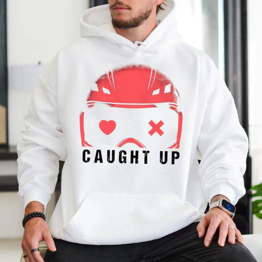 Caught Up Hoodie | Dark Romance Book Aesthetic Graphic | Premium Cotton Blend Unisex Pullover | Reader Gift For Book Lovers
