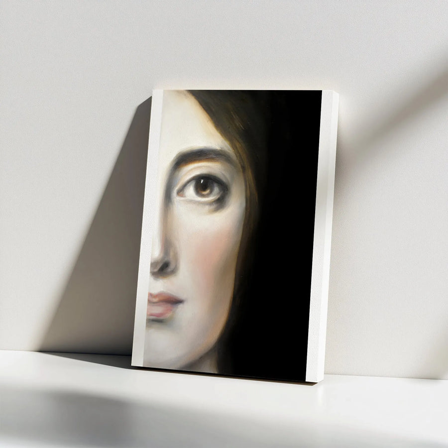 Woman's Portrait Canvas Print | Renaissance Style Moody Portrait | Thick 1.25" Gallery Wrap | Fine Art Home Decor Gift