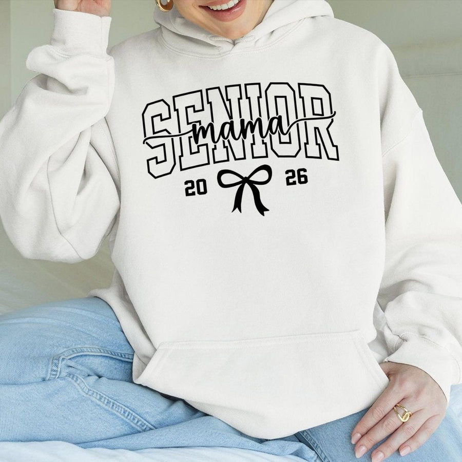 Senior Mama Hoodie | Class of 2026 Graduation Support | Premium Cotton-Blend | Proud Mom Gift for High School or College Senior Graduation