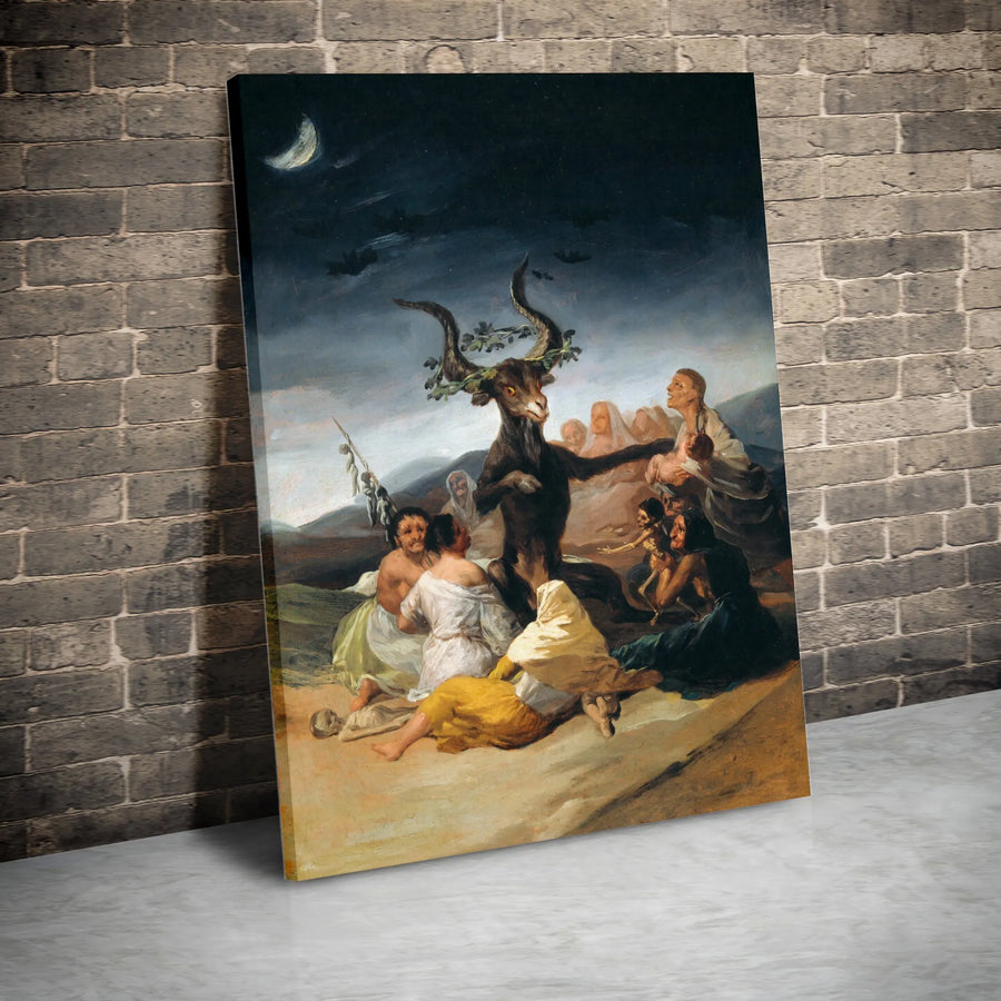 Witches' Sabbath by Francisco Goya | Fine Art Wall Decor | Gallery-Wrapped Canvas Print | Dark Academia Gothic Home Gift