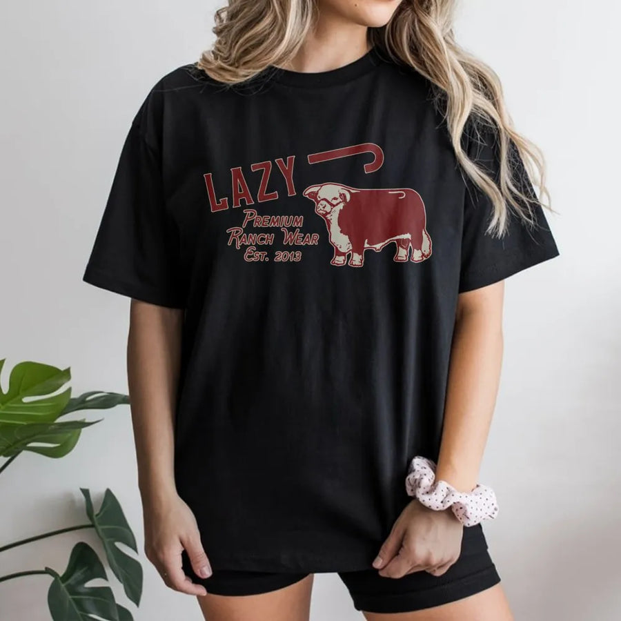 Lazy J Ranch T-Shirt | Premium Cattle Herd Graphic | Soft Cotton Western Wear | Country Life Gift For Cowboy And Cowgirl