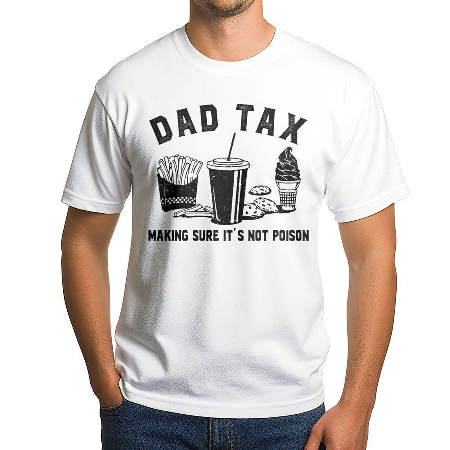 Dad Tax T-Shirt | Funny Food Thief Design | Soft Premium Cotton Tee | Gift for Dad Father's Day 2026 New Dad Present