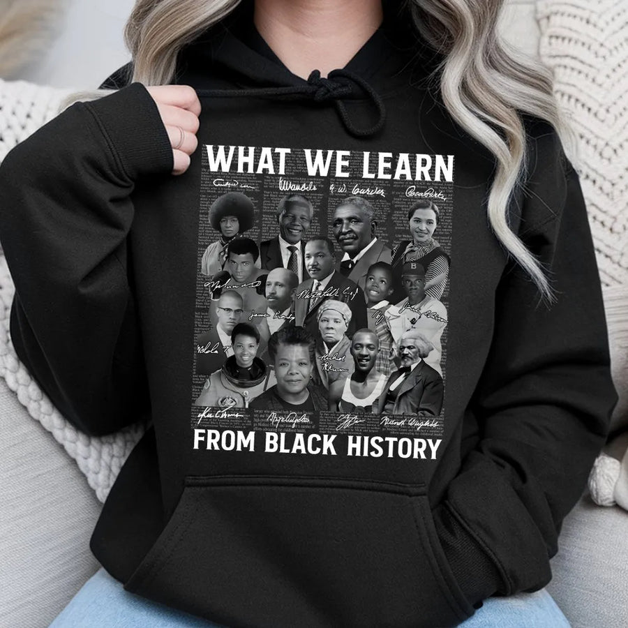 Black History Month Hoodie | Iconic African American Leaders Collage Graphic | Premium Cotton Blend | Unisex Gift for Cultural Pride & History Lovers
