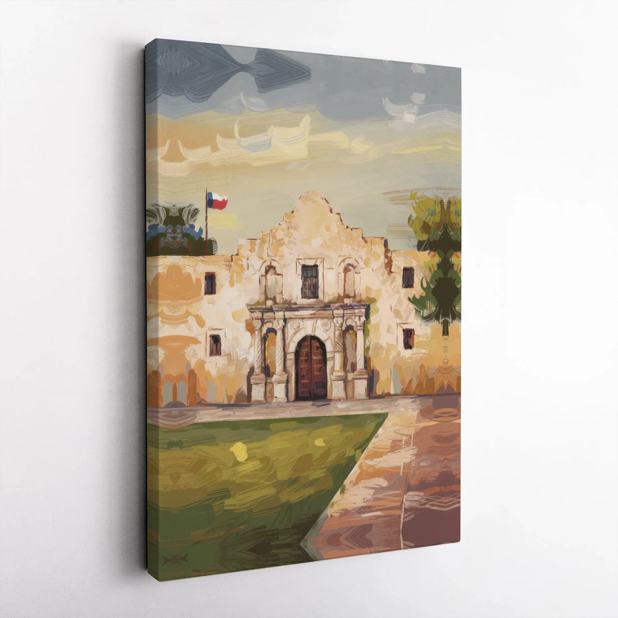 The Alamo Canvas Print | Texas History Wall Art | Premium 1.25 Inch Gallery Wrap | Southwestern Home Decor Gift