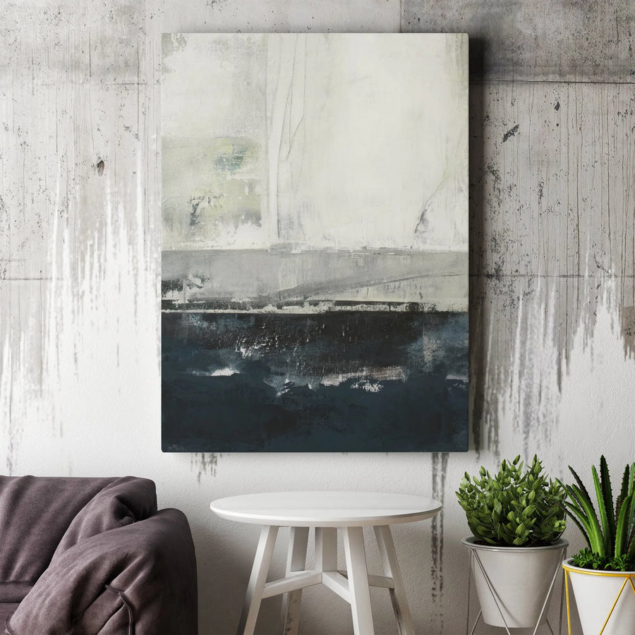 Abstract Vertical Canvas Art | Modern Minimalist Brushstroke Design | Premium Gallery Wrap Canvas | Contemporary Home & Office Decor Gift