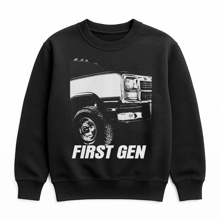 First Gen Diesel Truck Sweatshirt | Retro 80s Pickup Graphic | Premium Cotton Blend | Gift for Diesel Mechanic & Classic Truck Enthusiast
