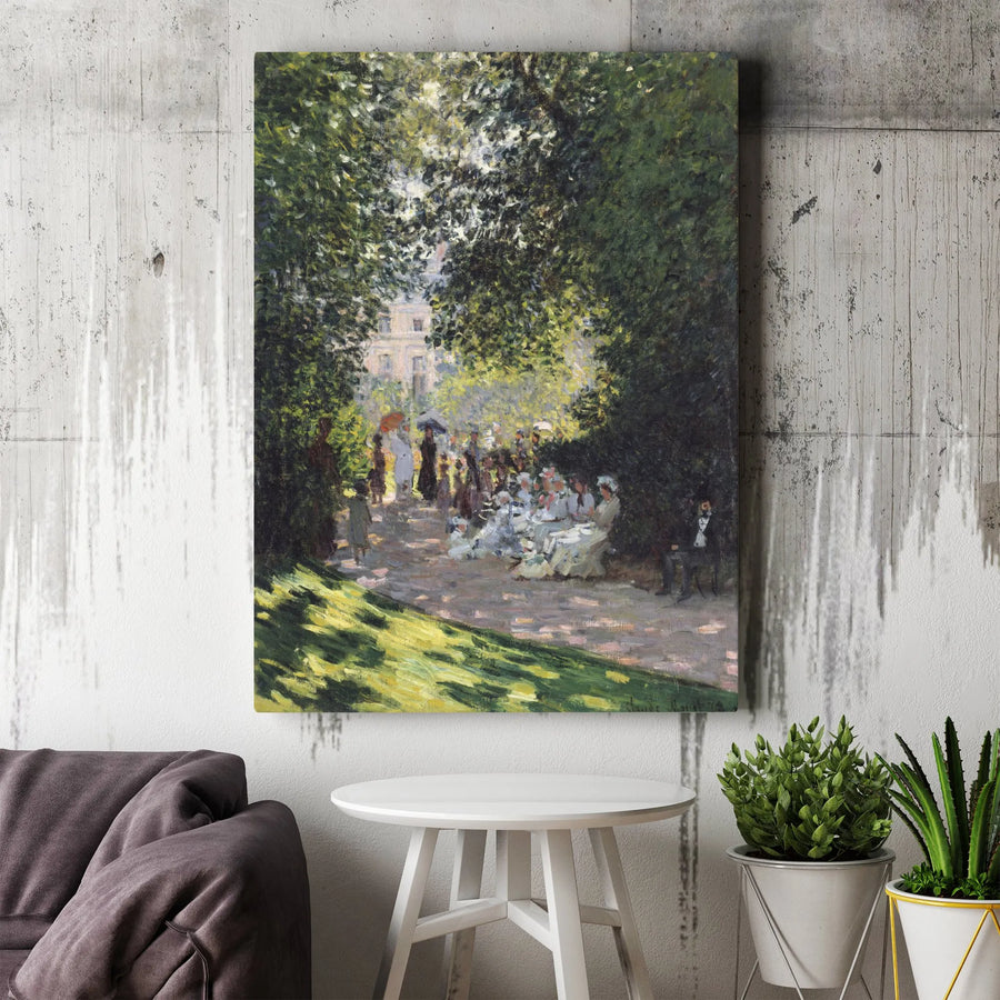Claude Monet Parc Monceau Canvas Print | Impressionist Landscape Wall Art | Gallery Wrapped 1.25 Inch Frame | Classic Museum Quality Home Decor