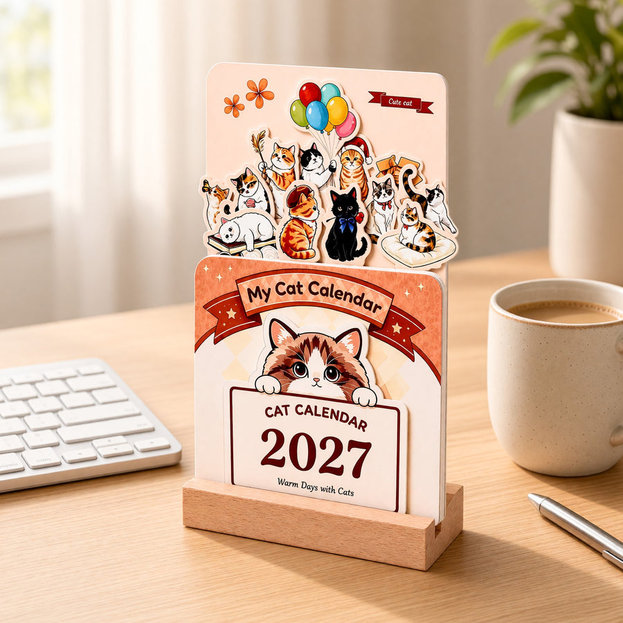 Cat Lover 2027 Desk Calendar