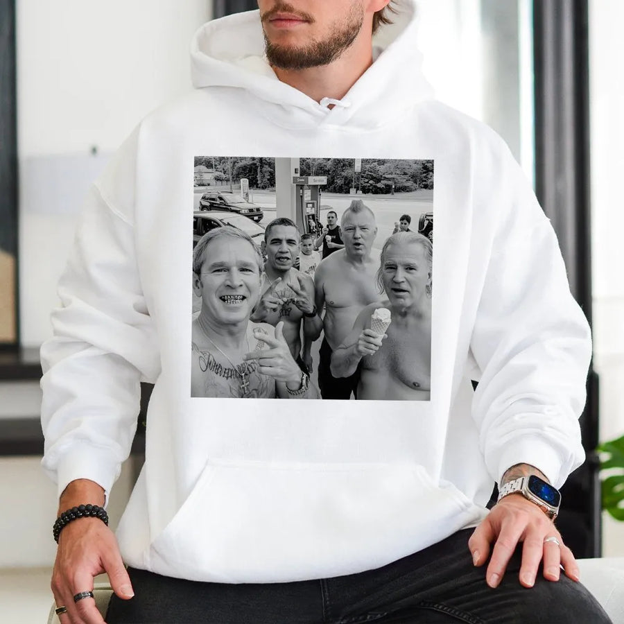 Presidential Selfie Hoodie | Funny Meme Sweatshirt | Premium Cotton Blend | Unisex Streetwear Gift for Men and Women