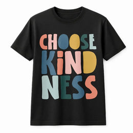 Choose Kindness T-Shirt | Colorful Retro Lettering | Premium Cotton Unisex Tee | Gift for Teacher Appreciation