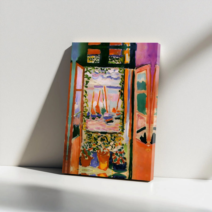 Henri Matisse Open Window Canvas Wall Art | Fauvist Masterpiece Reproduction | Premium Gallery Wrap Print | Collector's Gift for Modern Home Decor