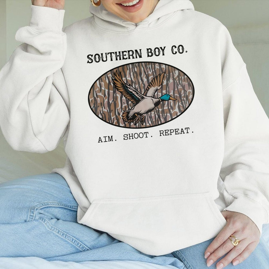 Duck Hunting Hoodie | Mallard Print & Camo Design | Premium Cotton Blend | Gift for Hunter & Outdoor Enthusiast