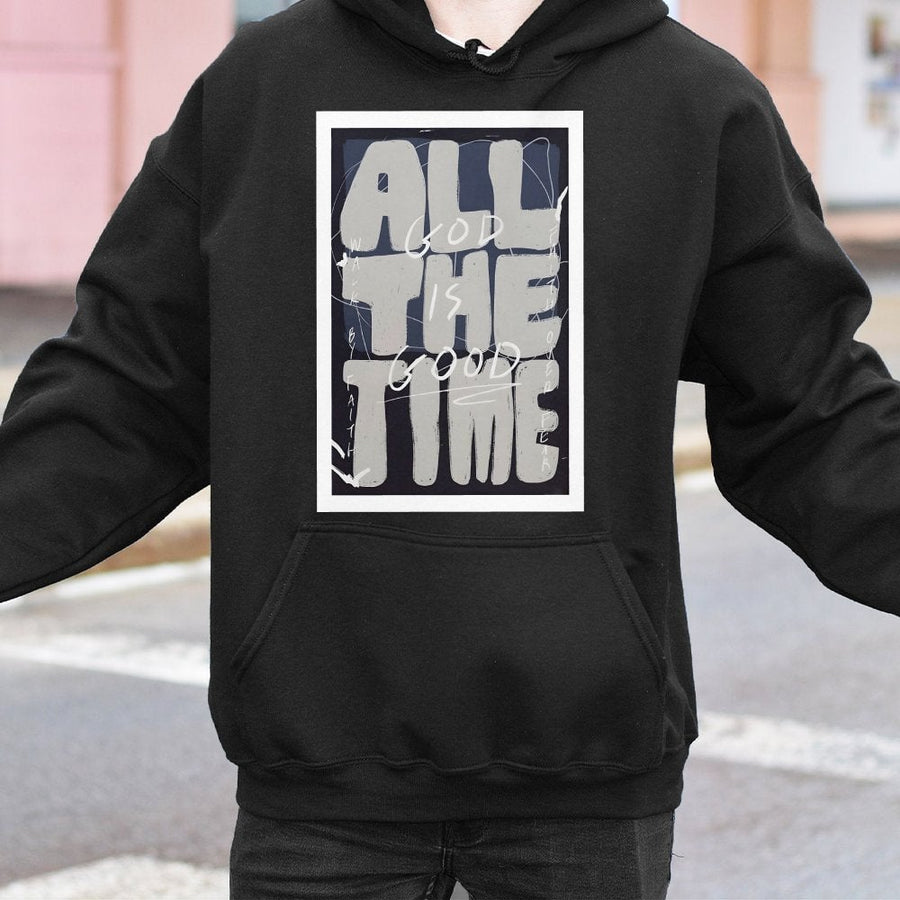 God Is Good All The Time Hoodie | Minimalist Faith Scripture Graphic | Premium Cotton Blend | Inspirational Christian Gift For Men And Women
