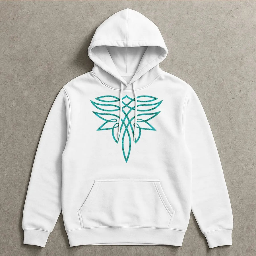 Turquoise Western Boot Stitch Hoodie | Southwestern Graphic Pullover | Premium Cotton Blend Fleece | Gift for Cowgirl & Country Western Lover