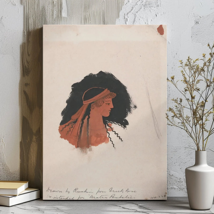 Greek Vase Art Print | John Ruskin Classical Study Canvas | Museum Quality Wall Decor | Educational Gift for History Lovers