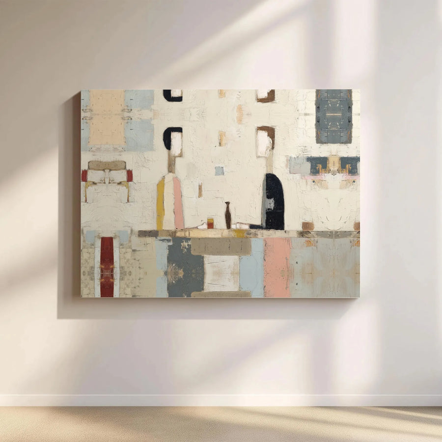 Abstract Figurative Canvas Art | Modern Textured Painting Print | Premium Gallery Wrapped 1.25" Deep Canvas | Living Room & Office Decor Gift