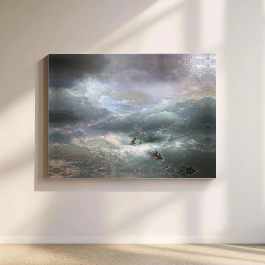 The Ninth Wave Canvas Print | Ivan Aivazovsky Stormy Sea Shipwreck Art | Premium Gallery Wrapped Decor | Classic Nautical Masterpiece Gift