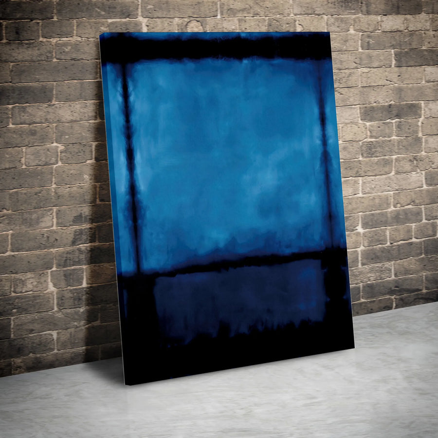Blue Abstract Canvas Wall Art | Minimalist Color Field Painting | Premium Gallery Wrapped Print | Modern Home & Office Decor Gift