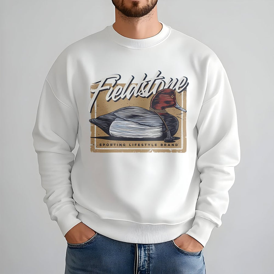 Fieldstone Duck Hunting Sweatshirt | Vintage Waterfowl Graphic Print | Premium Cotton Blend | Outdoor Sporting Lifestyle Gift for Outdoorsmen