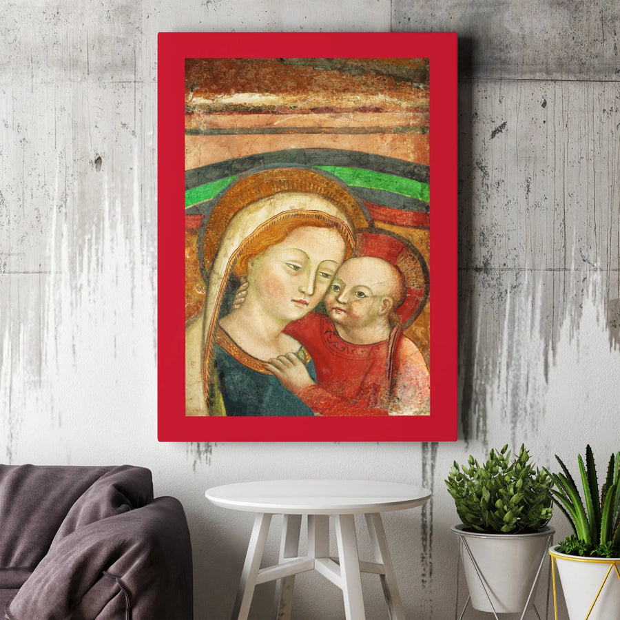 Madonna and Child Canvas Print | Lorenzo Monaco Religious Wall Art | Premium 1.25” Gallery Wrap | Classic Christian Home Decor Gift