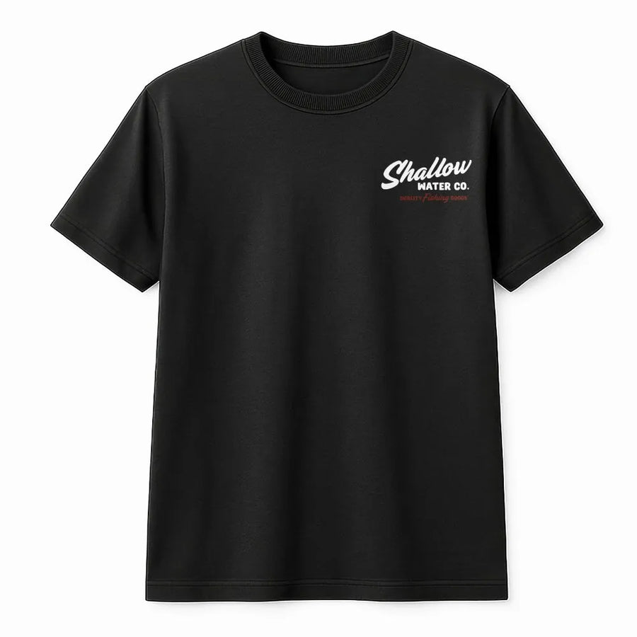 Fishing T-Shirt | Shallow Water Co. Minimalist Logo | Premium Soft Cotton Unisex Tee | Gift for Fisherman & Angler