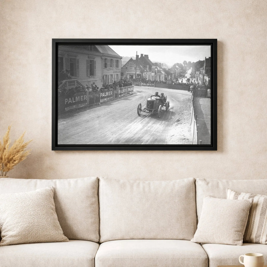 Vintage 1913 French Grand Prix Race Car Canvas Wall Art | Historic Motorsport Photography | Premium Gallery-Wrapped Print | Gift for Car Enthusiast