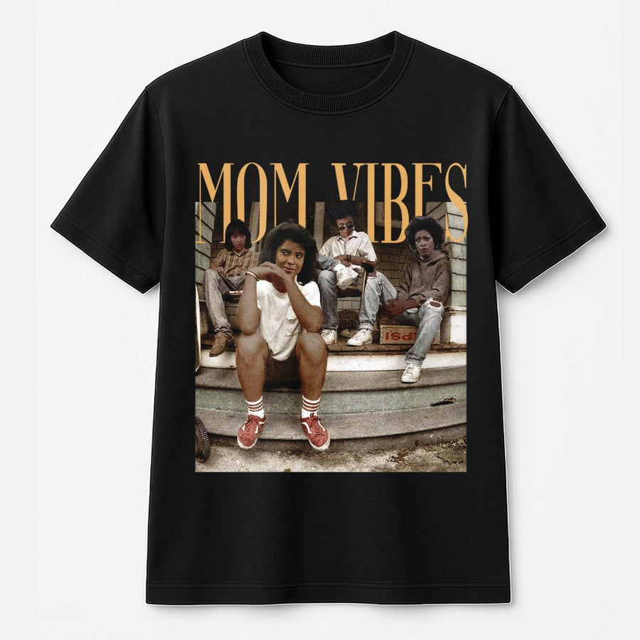 Mom Vibes T-Shirt | 90s Nostalgia Retro Sitcom Graphic Tee | Premium 100% Cotton Apparel | Cool Mom Gift for Her