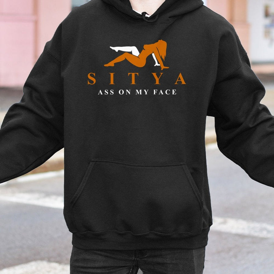SITYA Graphic Hoodie | Funny Adult Humor Graphic Sweatshirt | Premium Cotton-Blend | Unisex Casual Apparel Gift for Him or Her