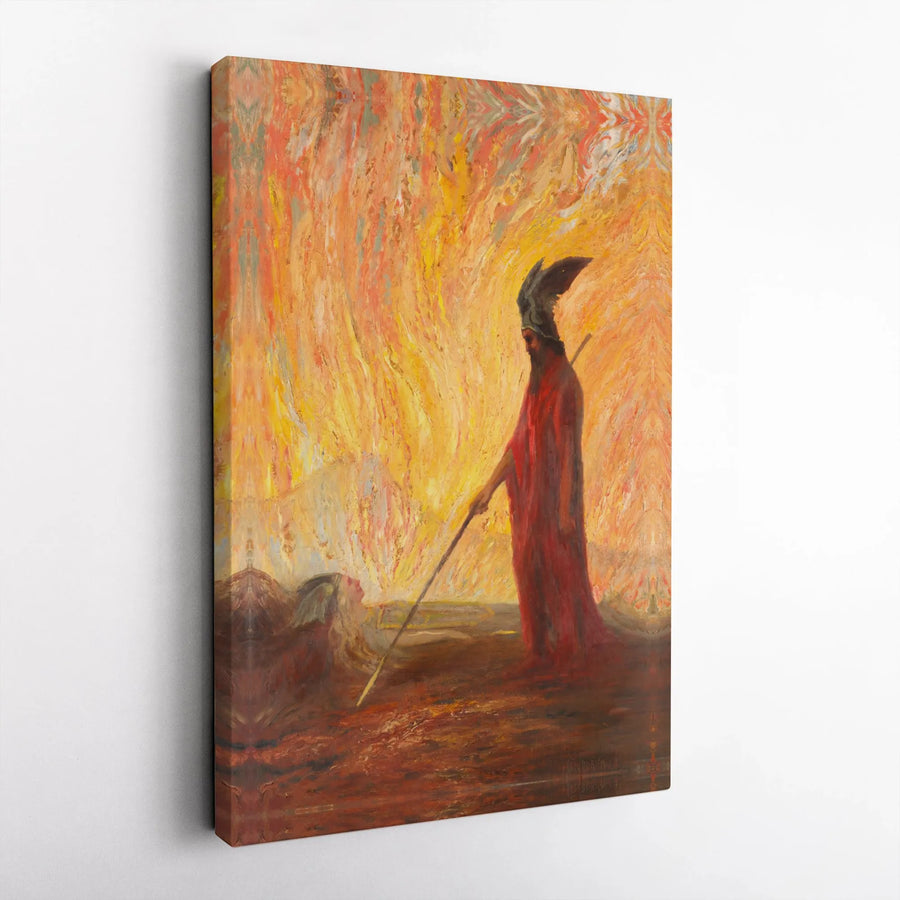 Odilon Redon Odhinn Canvas Art | Norse Mythology Painting Reproduction | Premium Thick Gallery Wrap Canvas | Collector's Fine Art Gift