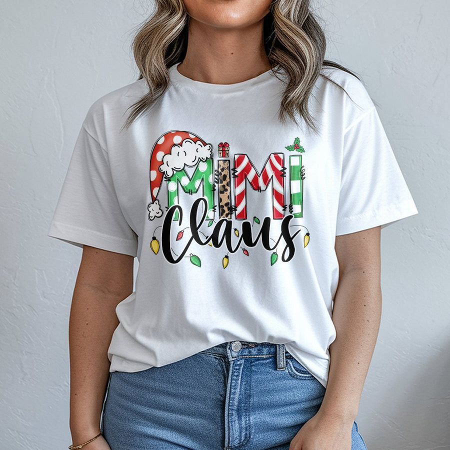 Mimi Claus Christmas T-Shirt | Festive Graphic Holiday Tee | Premium Soft Cotton | Perfect Gift for Grandma and Mimi