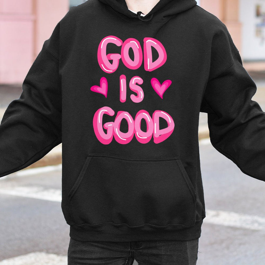 God Is Good Hoodie | Trendy Christian Aesthetic Sweatshirt | Premium Cotton-Poly Blend | Religious Gift for Men and Women