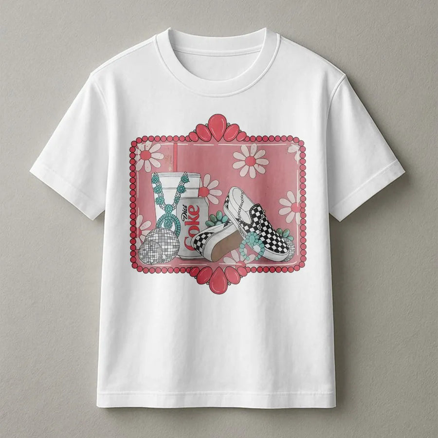 Western Disco Cowgirl T-Shirt | Retro Rodeo Boots Graphic | 100% Soft Cotton | Gift For Country Music Lovers
