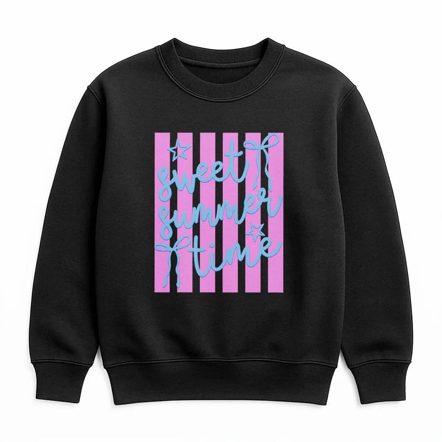 Preppy Beach Sweatshirt | Sweet Summer Time Graphic | Soft Cotton Blend Sweatshirt | Coquette Aesthetic Gift for Her