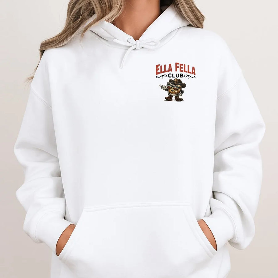 Ella Fella Club Shirt | Retro Western Whiskey Graphic Tee | Premium Cotton Hoodie | Funny Southern Style Gift for Men and Women