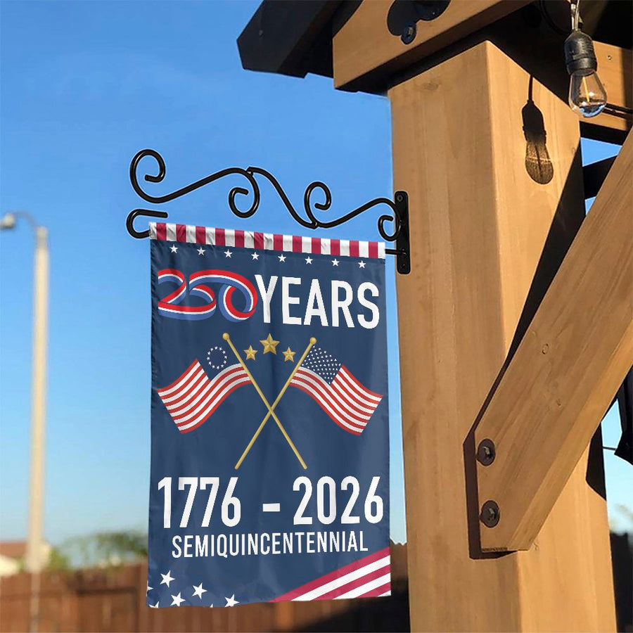 USA 250th Anniversary Garden Flag | 1776-2026 Semiquincentennial Patriotic Decor | Weather-Resistant Polyester | Limited Edition Commemorative Gift
