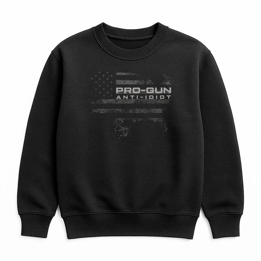 Pro Gun Second Amendment Sweatshirt | Distressed American Flag Graphic | 100% Cotton Tee | Patriotic Gift for 2A Supporter