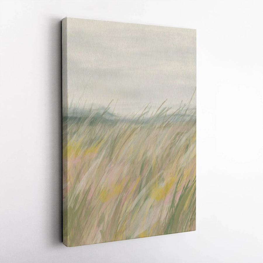 Abstract Meadow Canvas Wall Art | Watercolor Grass Field Artwork | Premium Gallery Wrapped Canvas | Modern Farmhouse Home Decor Gift