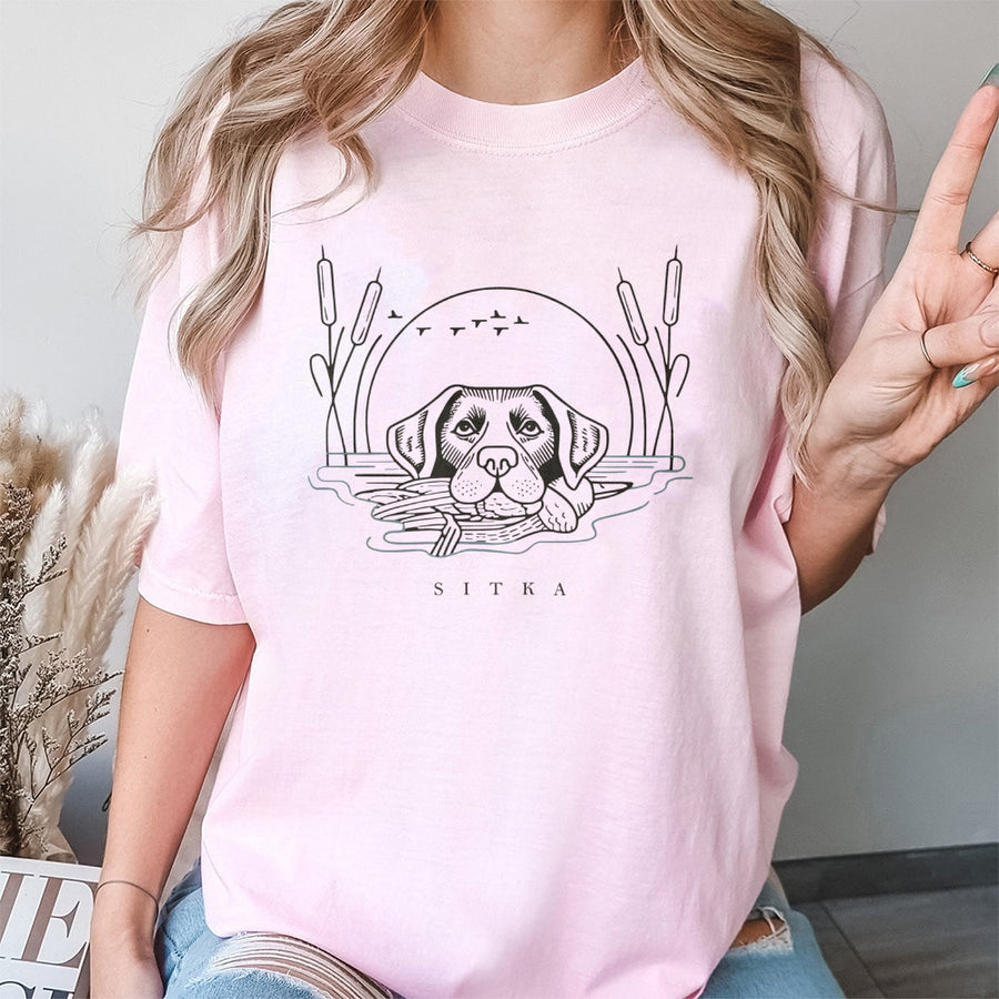 Labrador Retriever Hunting T-Shirt | Waterfowl Duck Dog Graphic | Premium Soft Cotton Apparel | Wildlife Outdoor Gift for Hunters