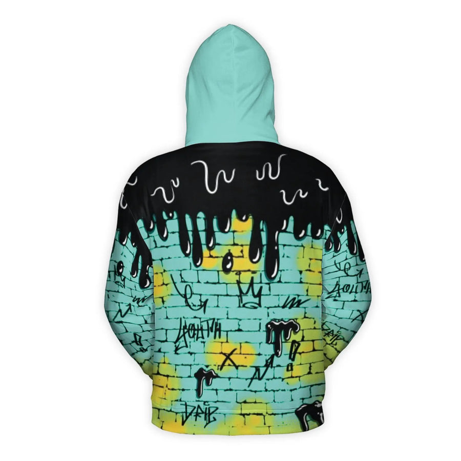 Graffiti Streetwear Hoodie | Been Different Drip Urban Art Print | Premium Polyester Fleece | Unisex Graphic Pullover Gift