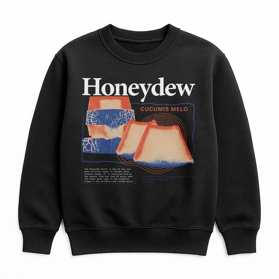 Honeydew Melon Sweatshirt | Scientific Botanical Illustration | Soft Cotton Blend Crewneck | Trendy Fruit Lover Gift for Men and Women